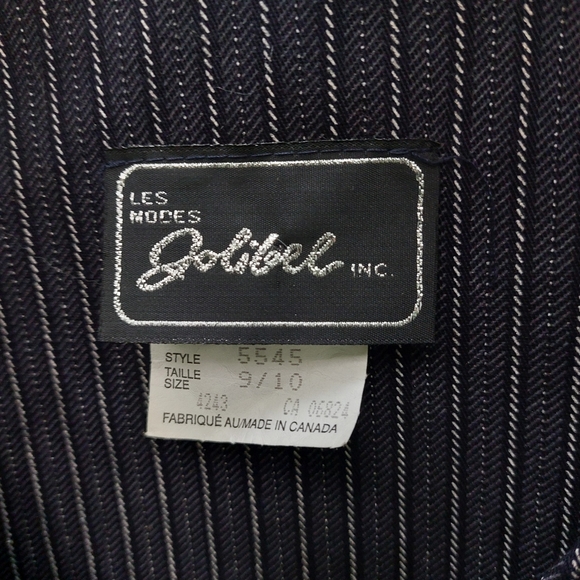 Vtg Longline Vest Dress Topper Pinstripe - Picture 4 of 7